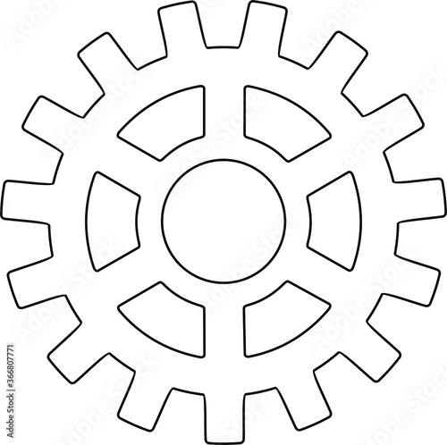 Gear for the clockwork. Vector.