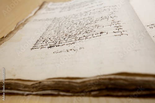 Historic manuscript in the form of a book,