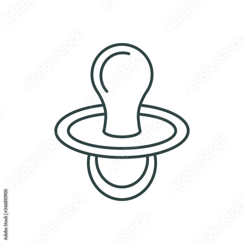 baby line icon, baby dummy
