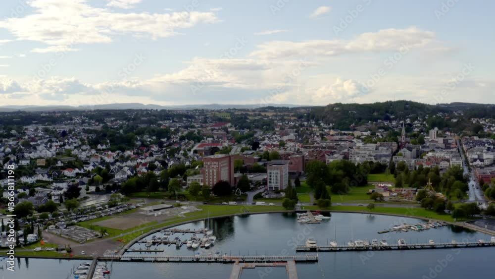 The Norwegian town of Sandefjord during summer