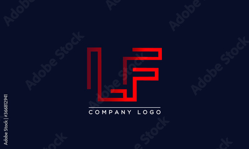 Creative Letters LF Logo Design Vector Template. Initial Letters LF Logo Design
