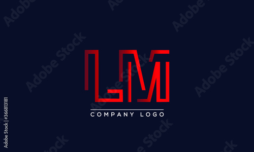 Creative Letters LM Logo Design Vector Template. Initial Letters LM Logo Design