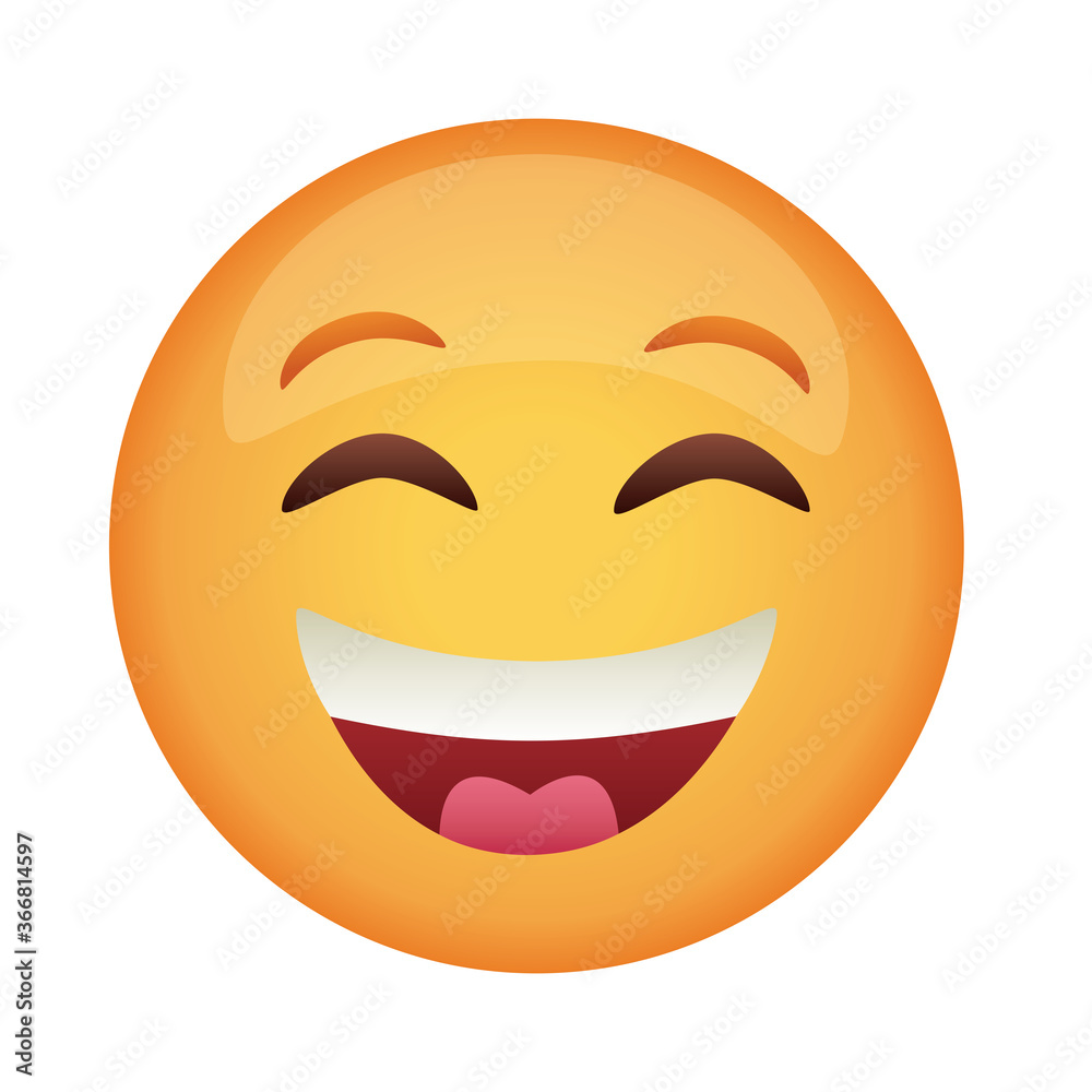 emoji face laughing classic flat style icon emoji face laughing classic flat style icon