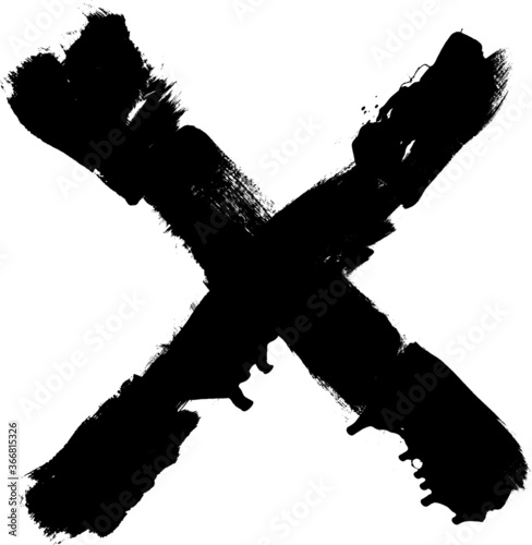 Grunge cross vector