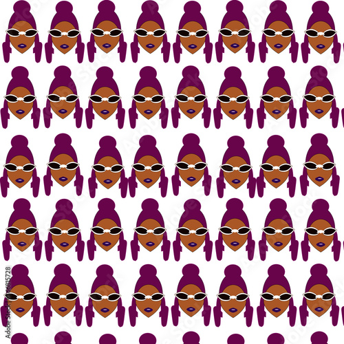 fashion illustration, fashionista pattern, vector illustration, print for a bag, print for wrapping paper, print for a jar, print for bedding, photo wallpaper, posters