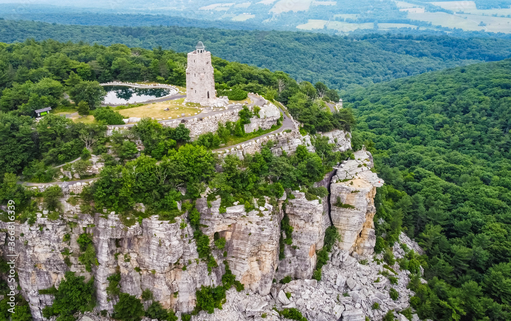 Mohonk Preserve Sky Top Tower Aerial Scenic view