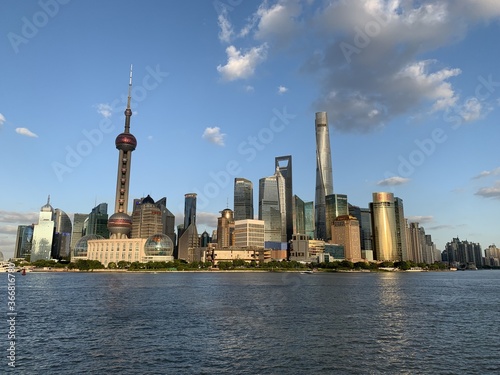 Photography Fleuve et gratte-ciels de Pudong à Shanghai, Chine