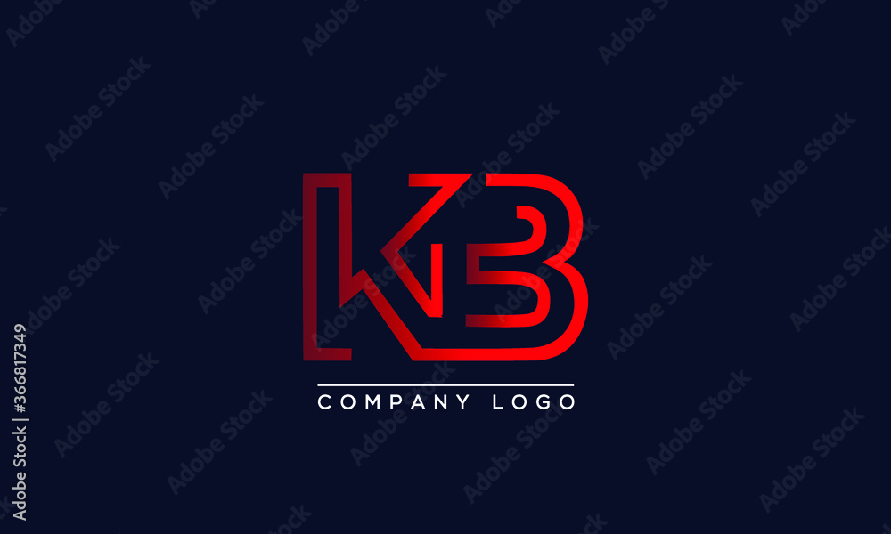 Creative letter KB Logo Design Vector Template. Initial Letter KB Logo Design