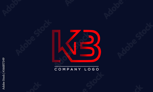Creative letter KB Logo Design Vector Template. Initial Letter KB Logo Design
