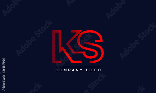 Creative letter KS or SK  Logo Design Vector Template. Initial Letter KS Logo Design