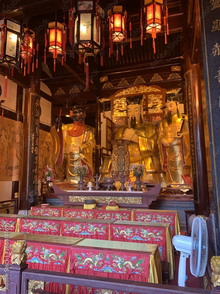 Autel d'un temple à Shanghai, Chine