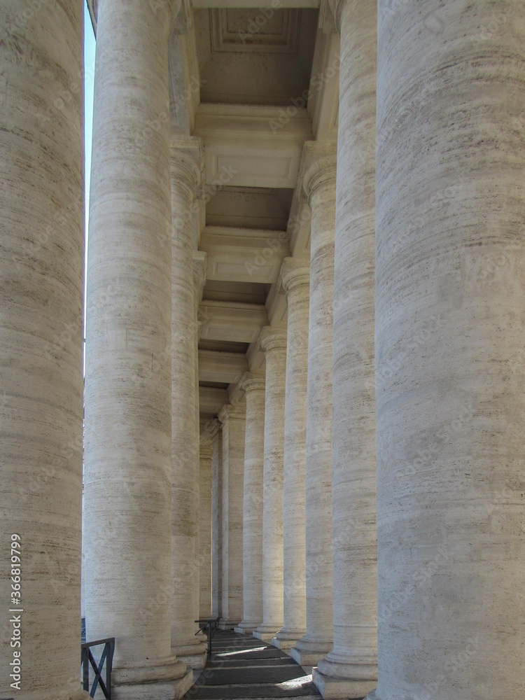 Vatican City, 23 February, 2019:Columns of St. Peter's Square Vatican City, 23 February, 2019:Columns of St. Peter's Square