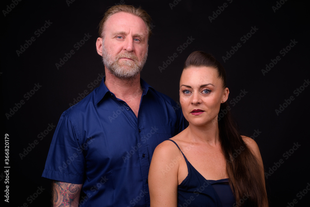 Portrait of mature couple together and in love Portrait of mature couple together and in love