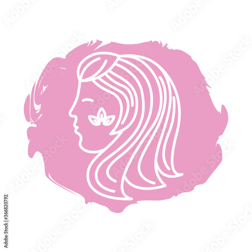virgo zodiac sign block style icon