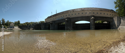 Waterworks on the river Isar in Munich photo