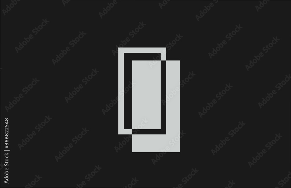 grey black white I alphabet letter logo icon. Simple line design for company grey black white I alphabet letter logo icon. Simple line design for company