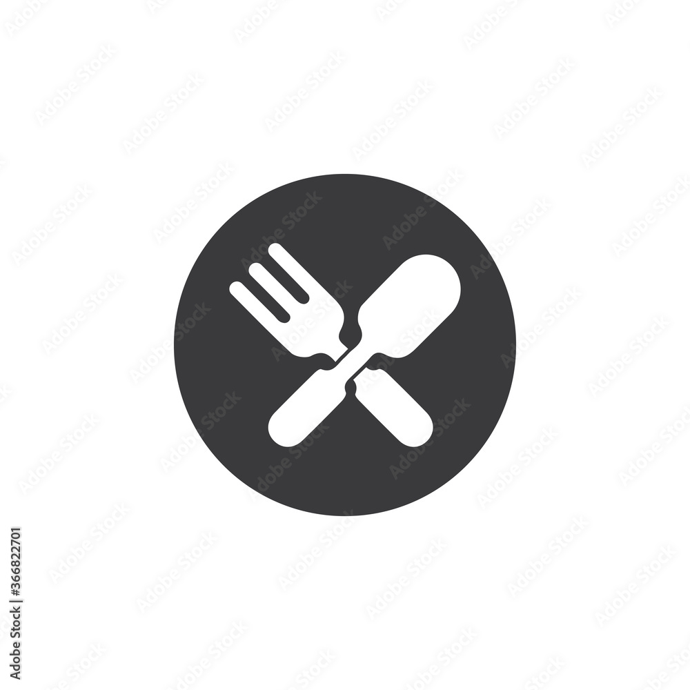 Fork, knife and spoon icon design Fork, knife and spoon icon design