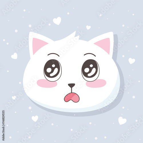 cute cats emoticons cartoon face surprise animal funny