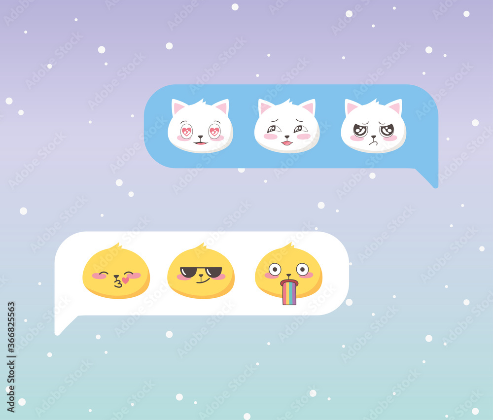 social media chat emoji expresions facial cartoon app social media chat emoji expresions facial cartoon app