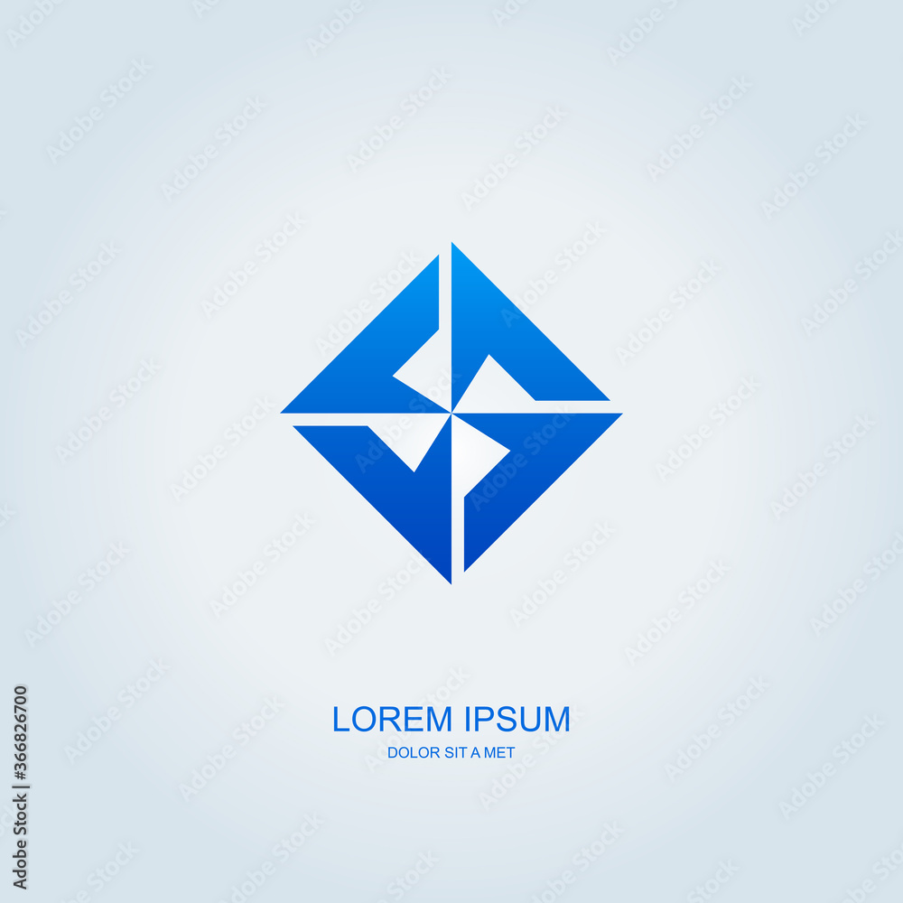 Business abstract vector template design emblem logo, Business technology universal idea