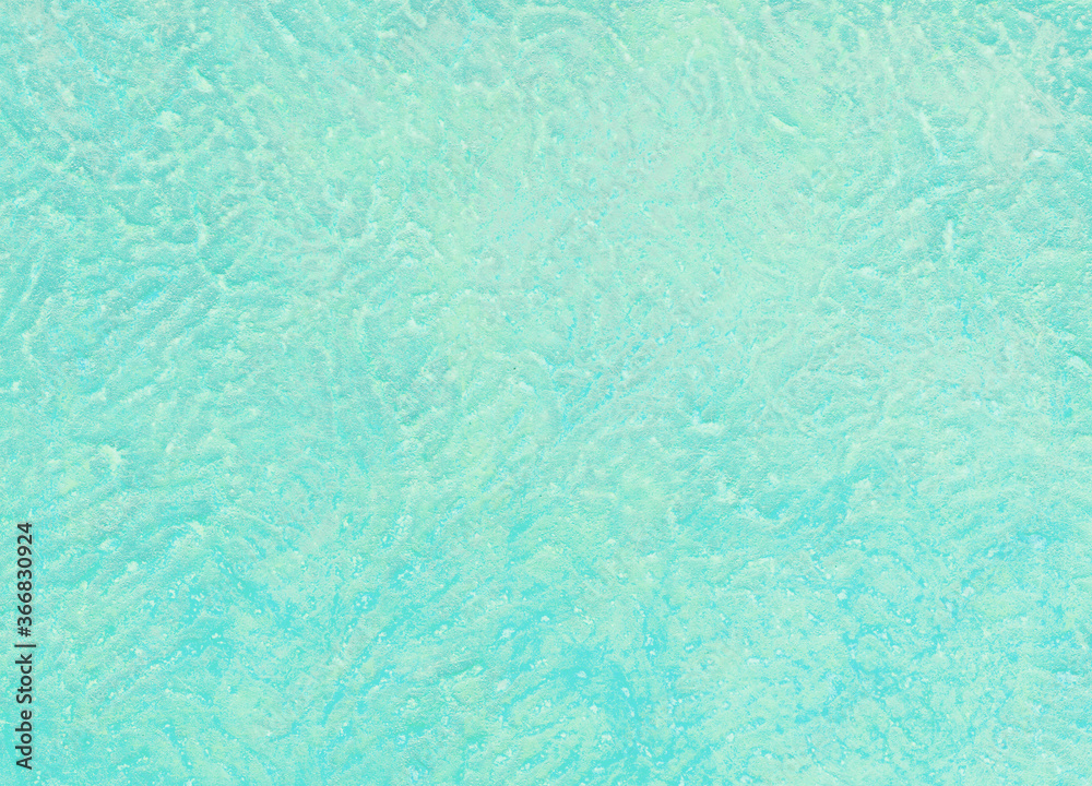 A Teal Stucco-like Texture Created with Acrylic Paint, Pumice, and Colored Pencils