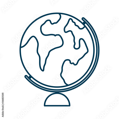 world planet earth school supply icon © Gstudio