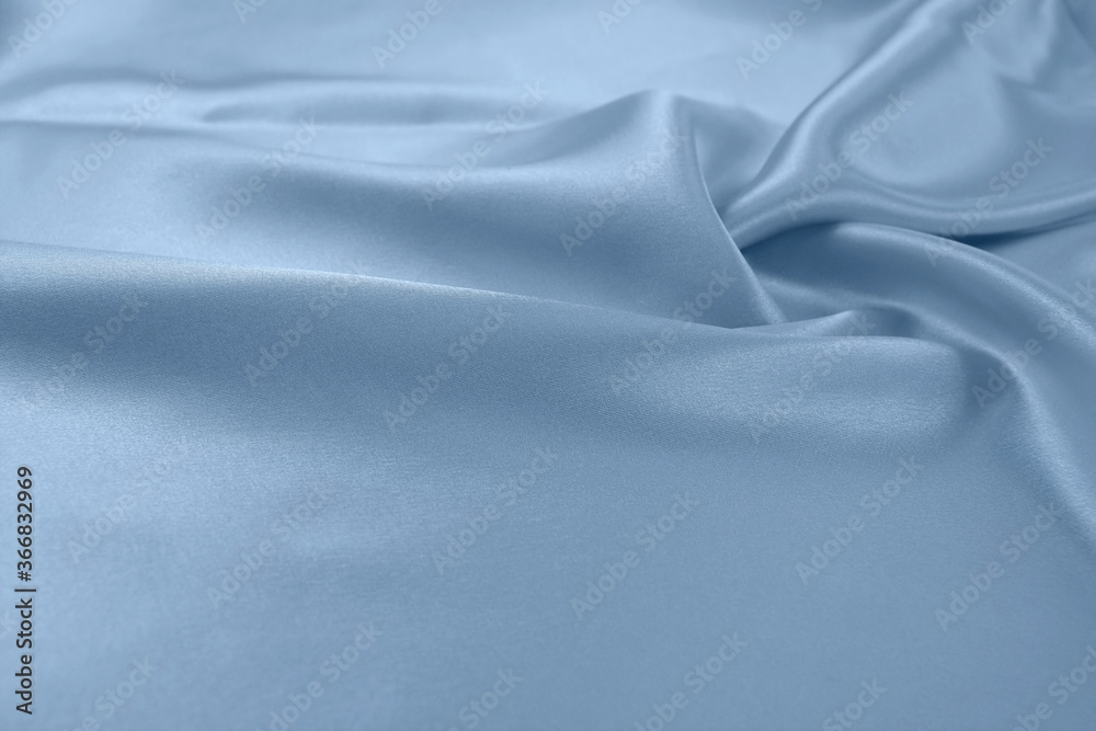 Satin fabric with gentle curves