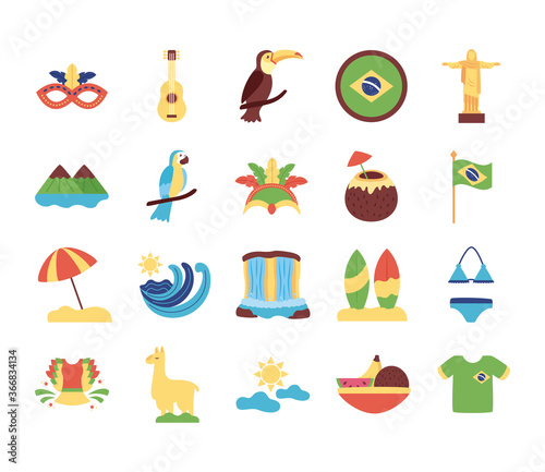 bundle of brazil set icons
