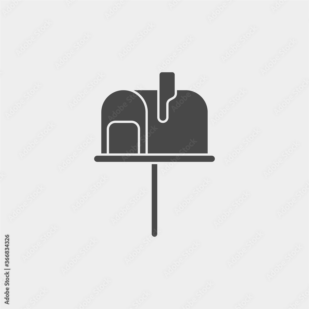 Fototapeta premium Mail box vector icon sign symbol