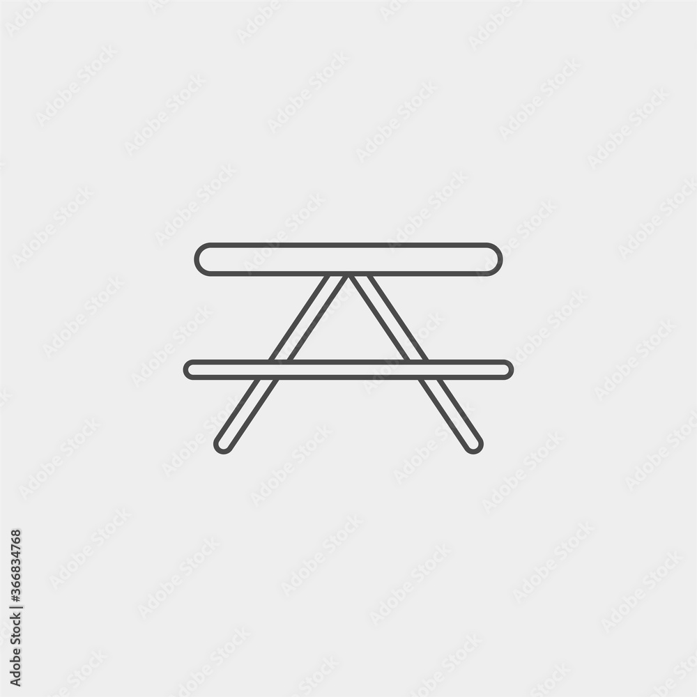 Camp table vector icon sign symbol Camp table vector icon sign symbol