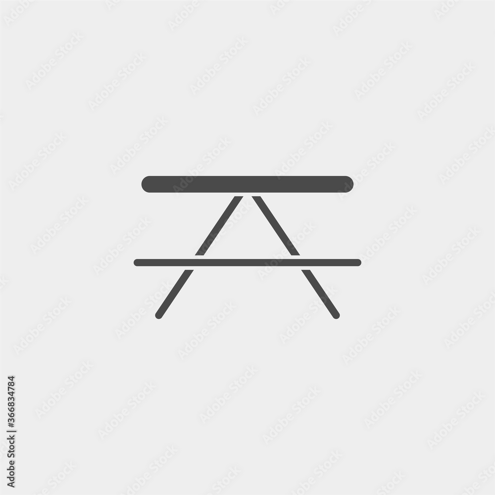 Camp table vector icon sign symbol Camp table vector icon sign symbol