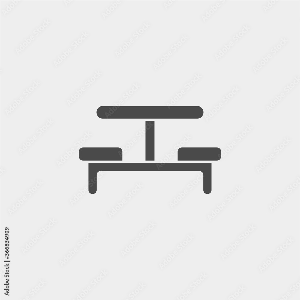 Camp table vector icon sign symbol Camp table vector icon sign symbol