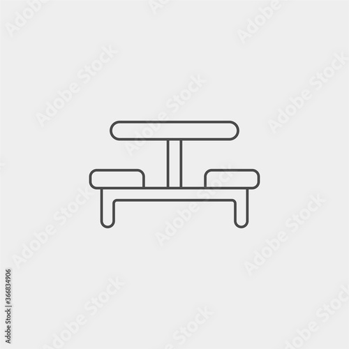 Camp table vector icon sign symbol