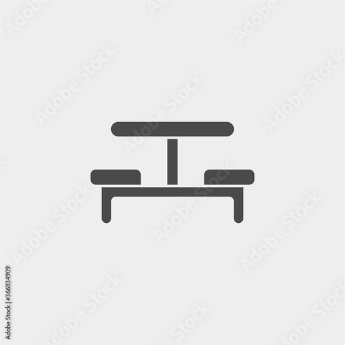 Camp table vector icon sign symbol