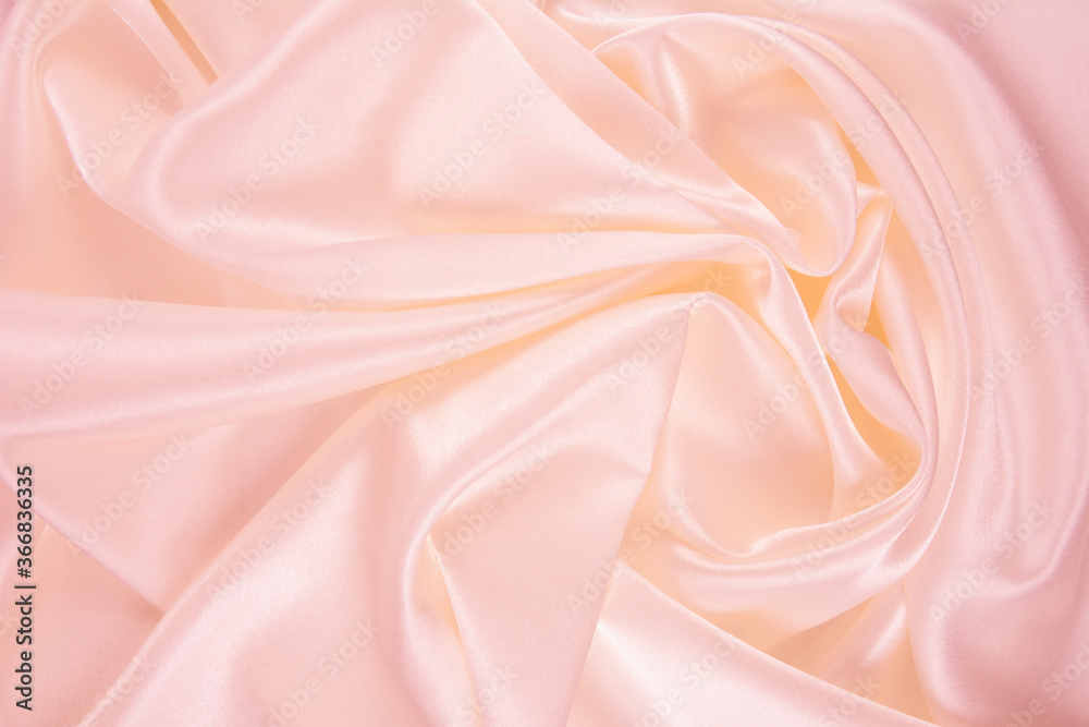 Fototapeta premium Satin fabric with gentle curves