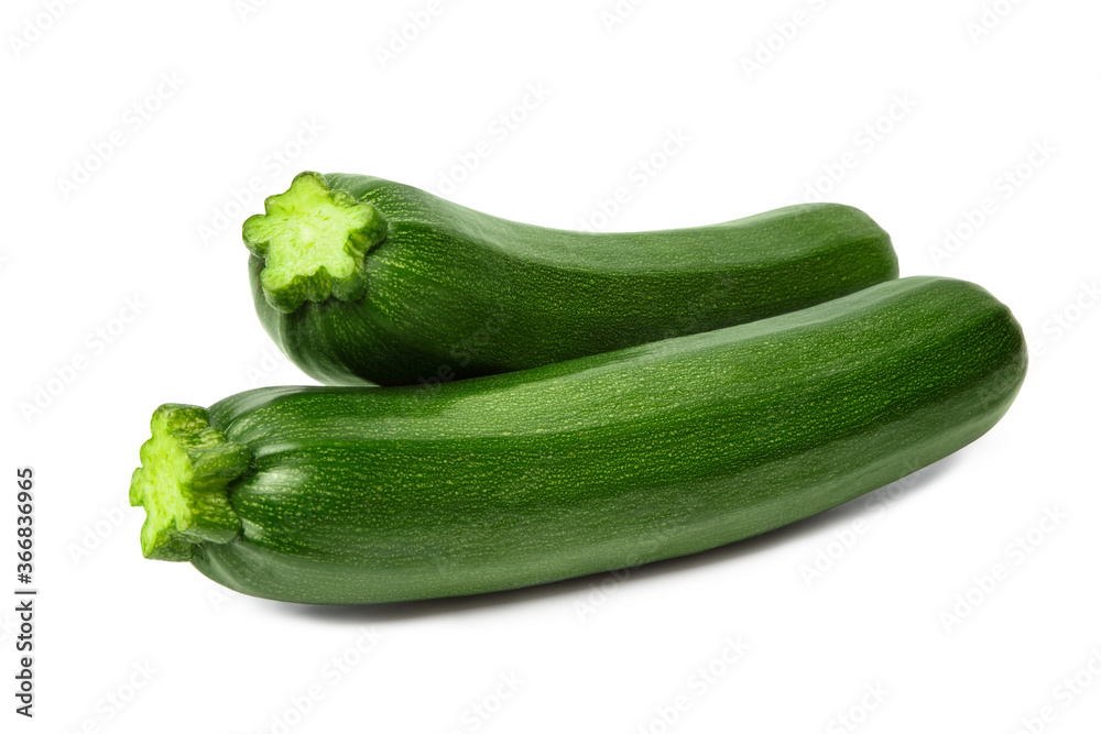 Fresh courgettes zucchini isolated on white background Fresh courgettes zucchini isolated on white background
