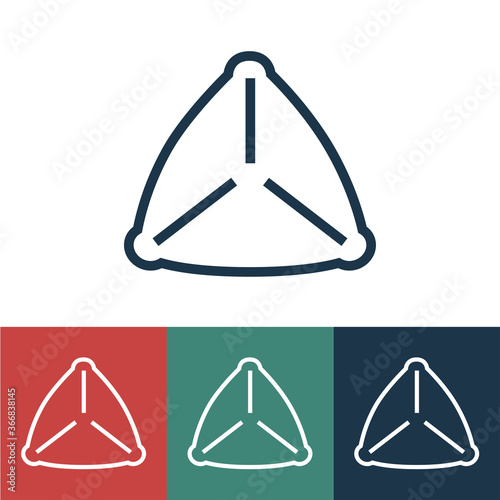 Linear vector icon with kornik pie