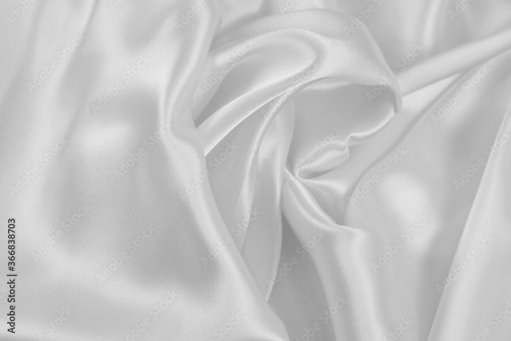 Satin fabric with gentle curves