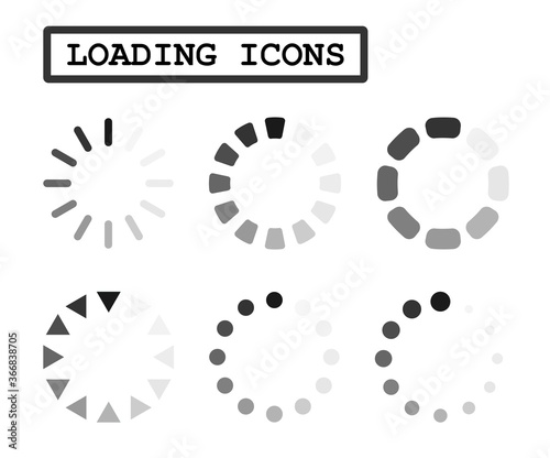 Load Icons Vector Image Set.