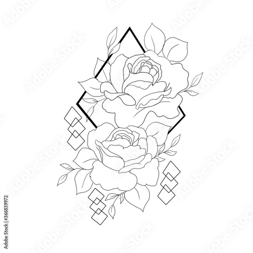 hand drawn flower