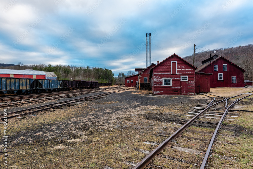Obraz premium Derelict Maintenance Shops - Abandoned East Broad Top Railroad - Pennsylvania