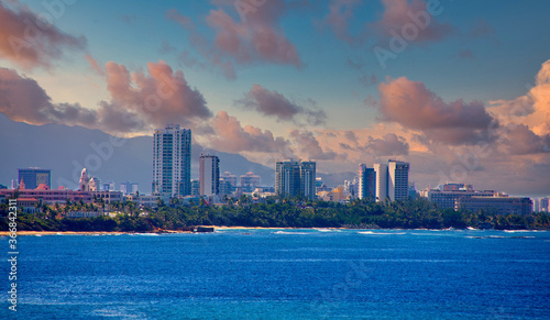 Condos and Hotels on the Coat of Puerto Rico © dbvirago