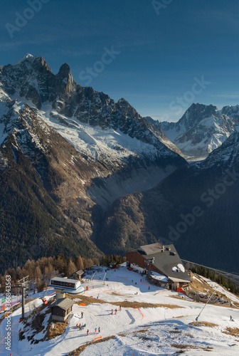 Aerial view of Ski Resort in France