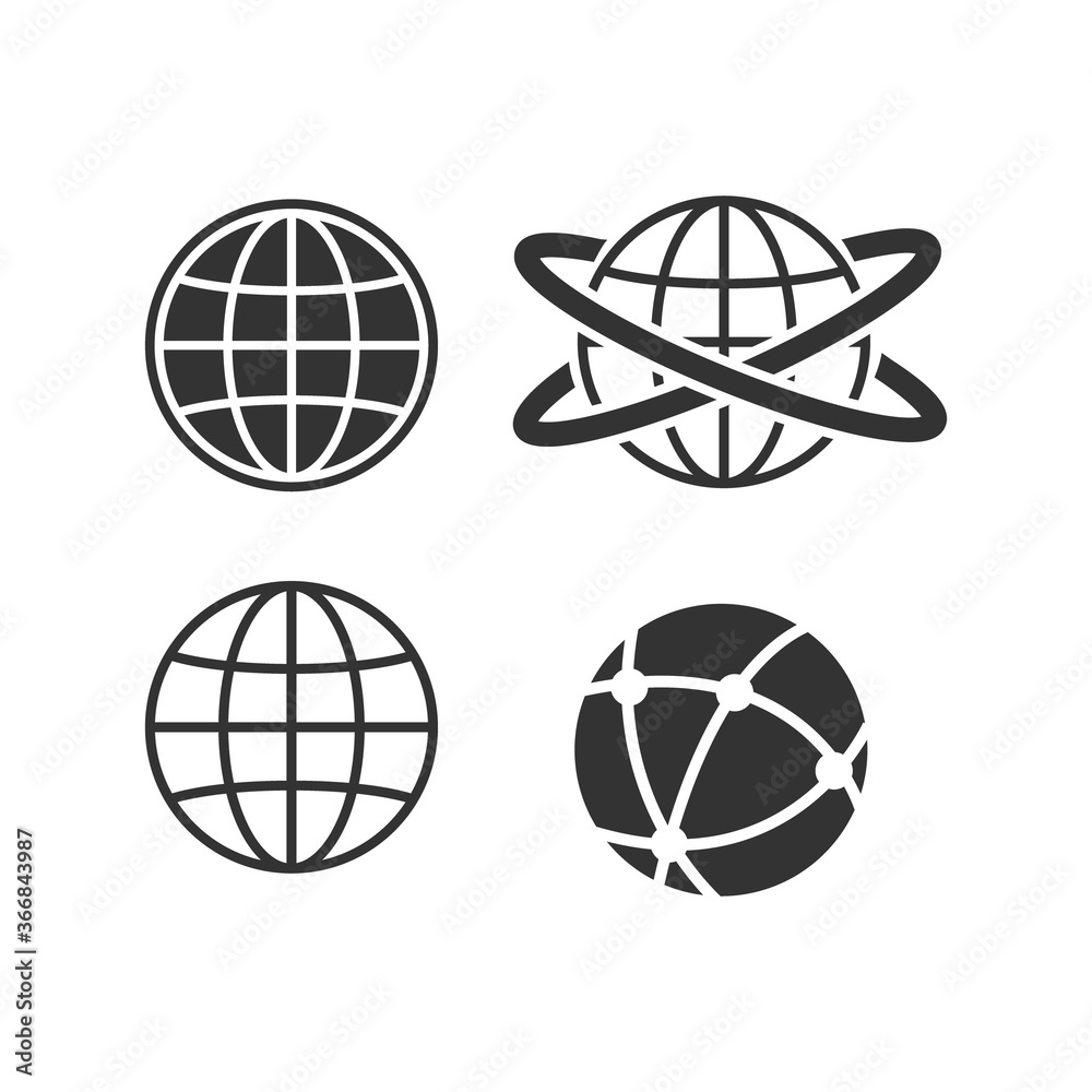 Earth globe icon set EPS 10 Earth globe icon set EPS 10