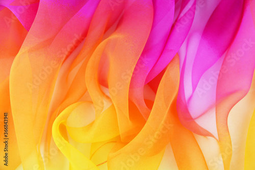 Satin fabric with gentle curves