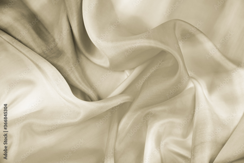 Satin fabric with gentle curves