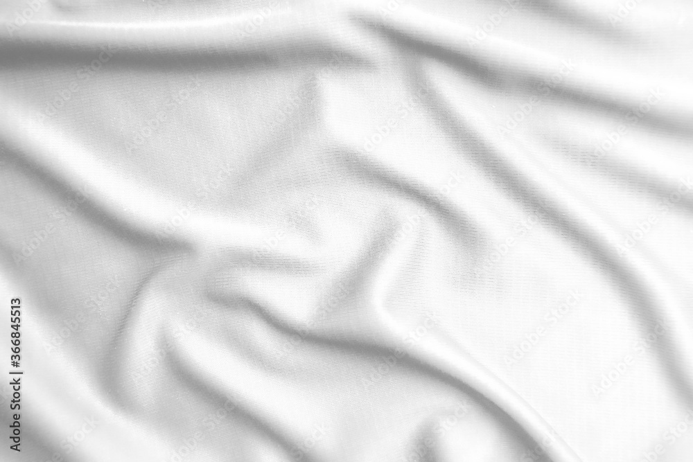 Obraz premium Abstract white fabric texture background. Wavy white cloth.