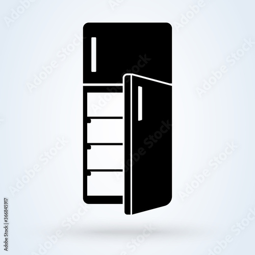 Refrigerator. vector Simple modern icon design illustration.
