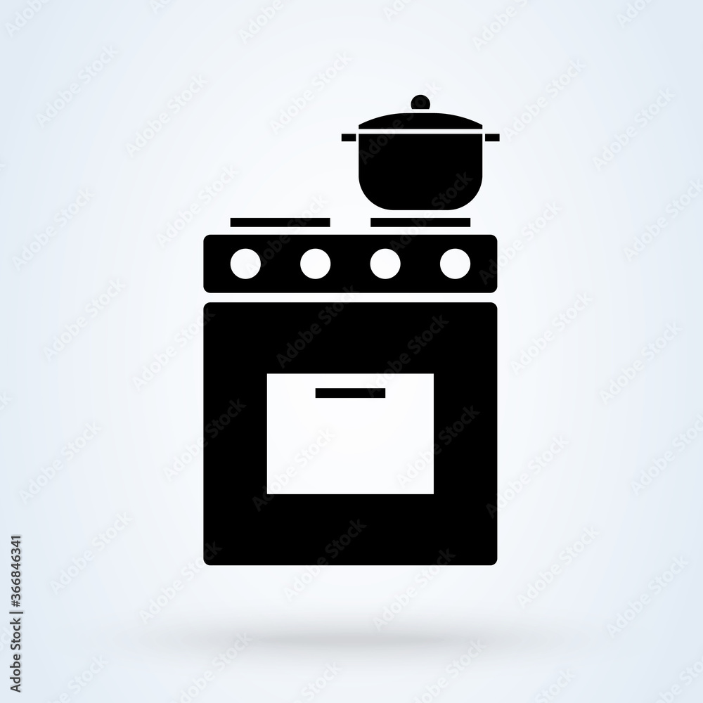 Stove. Simple modern icon design illustration. Stove. Simple modern icon design illustration.