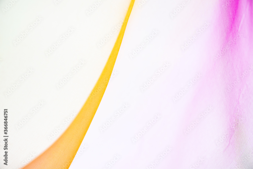 Satin fabric with gentle curves